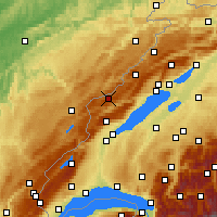 Nearby Forecast Locations - La Brévine - Map