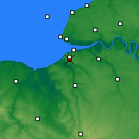 Nearby Forecast Locations - Deauville-Saint-Gatien - Map