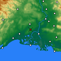 Nearby Forecast Locations - Nîmes - Map