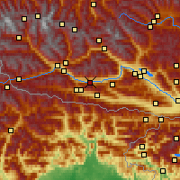 Nearby Forecast Locations - Dellach im Drautal - Map