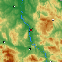 Nearby Forecast Locations - Ćuprija - Map