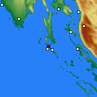 Nearby Forecast Locations - Ćunski - Map