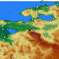 Nearby Forecast Locations - Bursa - Map