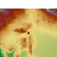 Nearby Forecast Locations - Kahnuj - Map