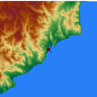 Nearby Forecast Locations - Kimchaek - Map