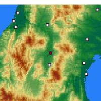 Nearby Forecast Locations - Yamagata Airport - Map