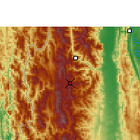 Nearby Forecast Locations - Hakha - Map