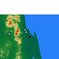 Nearby Forecast Locations - Nakhon Si Thammarat - Map