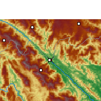 Nearby Forecast Locations - Lào Cai - Map