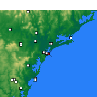 Nearby Forecast Locations - Newcastle Nobbys - Map