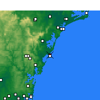 Nearby Forecast Locations - Norah Head Aws - Map