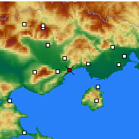 Nearby Forecast Locations - Kavala - Map