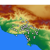 Nearby Forecast Locations - Van Nuys - Map