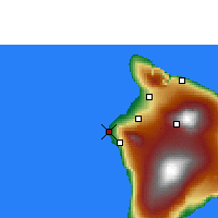 Nearby Forecast Locations - Kailua-Kona - Map