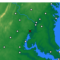 Nearby Forecast Locations - Fort Belvoir - Map