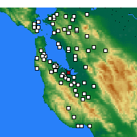 Nearby Forecast Locations - Palo Alto - Map