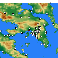 Nearby Forecast Locations - Elefsina - Map