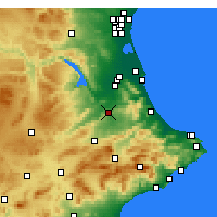 Nearby Forecast Locations - Xàtiva - Map