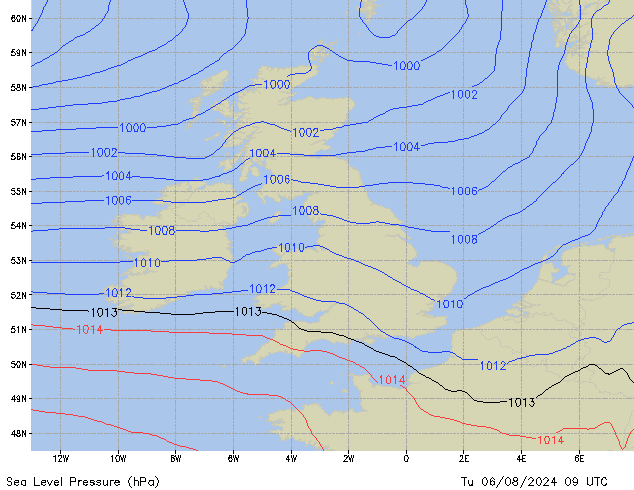 Tu 06.08.2024 09 UTC