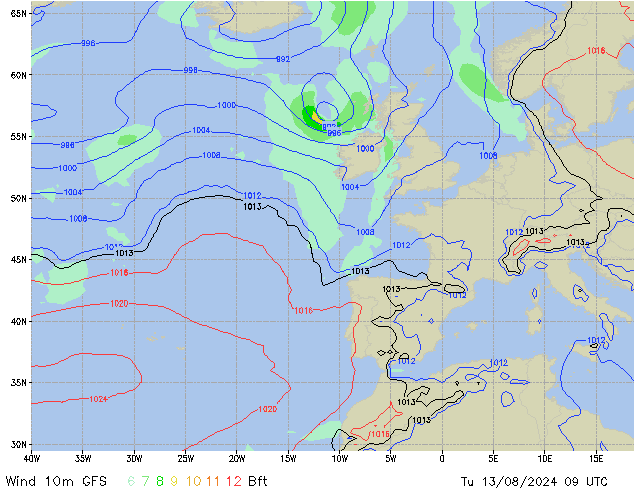 Tu 13.08.2024 09 UTC