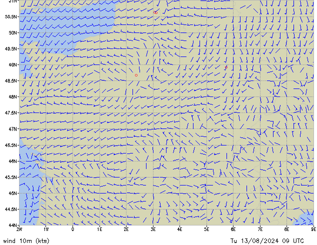 Tu 13.08.2024 09 UTC