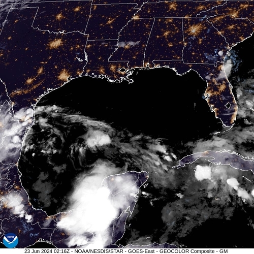 Satellite - Gulf of Honduras - Sat 22 Jun 23:16 EDT