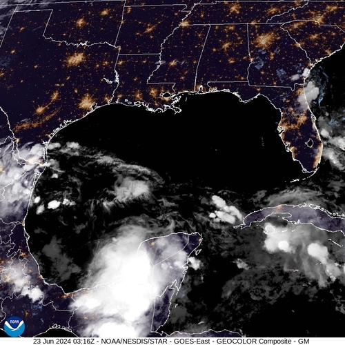 Satellite - Gulf of Mexico - Sun 23 Jun 00:16 EDT