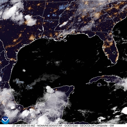 Satellite - Gulf of Honduras - Thu 27 Jun 00:46 EDT