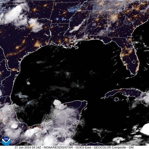 Satellite - Gulf of Honduras - Thu 27 Jun 01:16 EDT