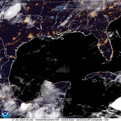 Satellite - Gulf of Mexico - Thu 27 Jun 02:16 EDT