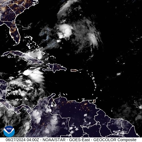 Satellite - Lesser Antilles - Thu 27 Jun 01:00 EDT