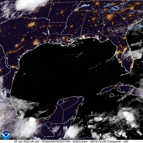 Satellite - Gulf of Mexico - Fri 28 Jun 03:16 EDT
