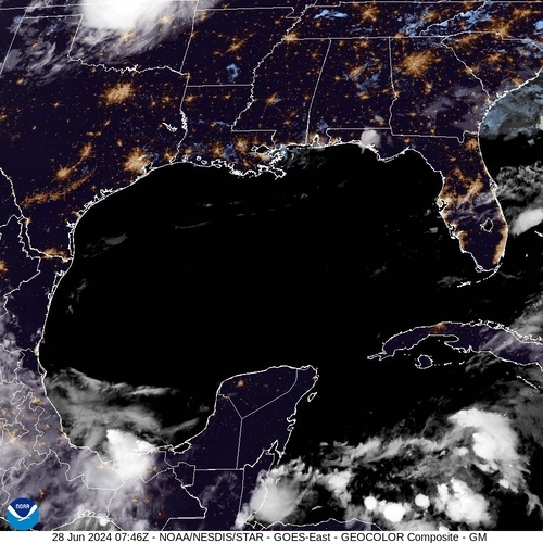 Satellite - Gulf of Mexico - Fri 28 Jun 04:46 EDT