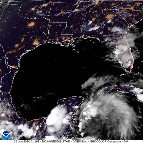 Satellite - Gulf of Mexico - Fri 28 Jun 22:16 EDT