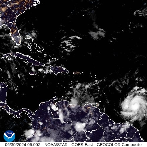 Satellite - Lesser Antilles - Sun 30 Jun 03:00 EDT