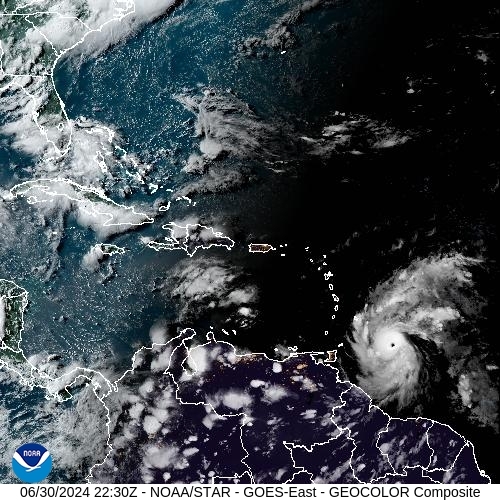Satellite - Lesser Antilles - Sun 30 Jun 19:30 EDT