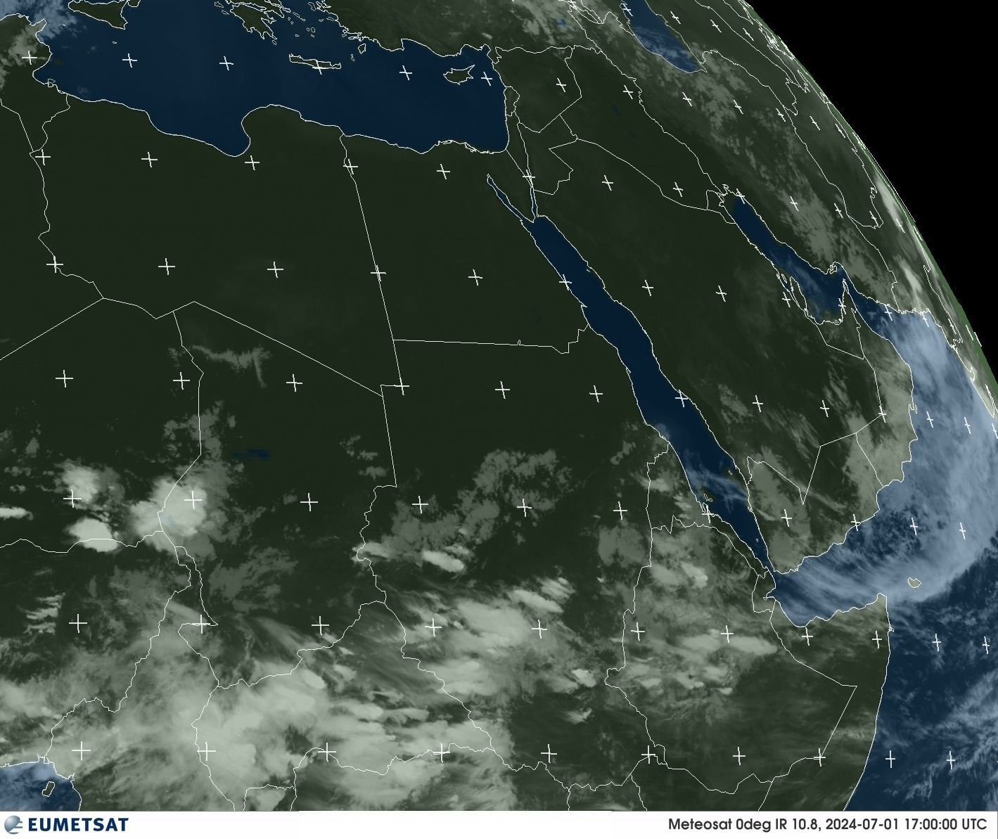 Satellite - Arabian Sea - Mon 01 Jul 14:00 EDT