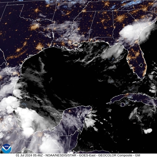 Satellite - Yucatan Strait - Mon 01 Jul 02:46 EDT