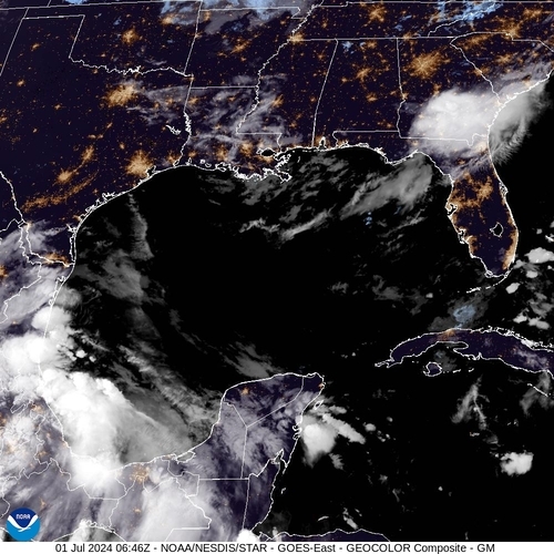 Satellite - Yucatan Strait - Mon 01 Jul 03:46 EDT