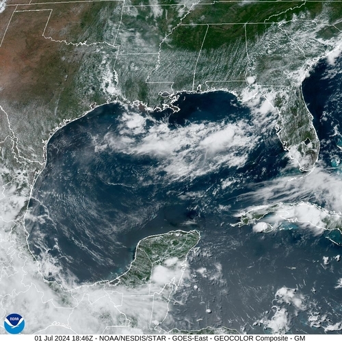 Satellite - Gulf of Mexico - Mon 01 Jul 15:46 EDT