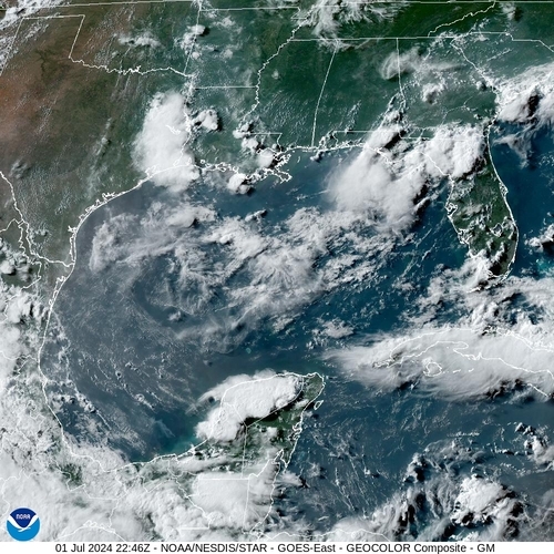 Satellite - Yucatan Strait - Mon 01 Jul 19:46 EDT