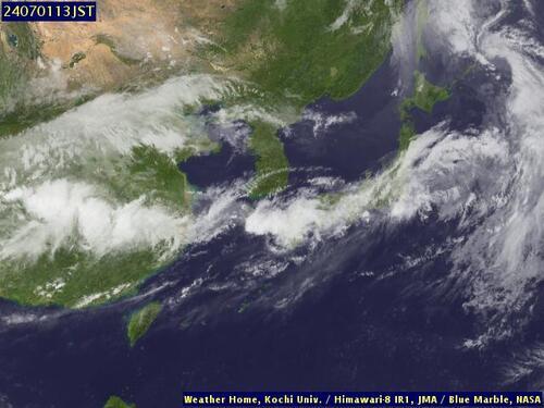Satellite - East China Sea - Mon 01 Jul 02:00 EDT