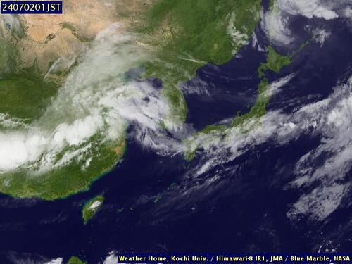 Satellite - East China Sea - Mon 01 Jul 14:00 EDT