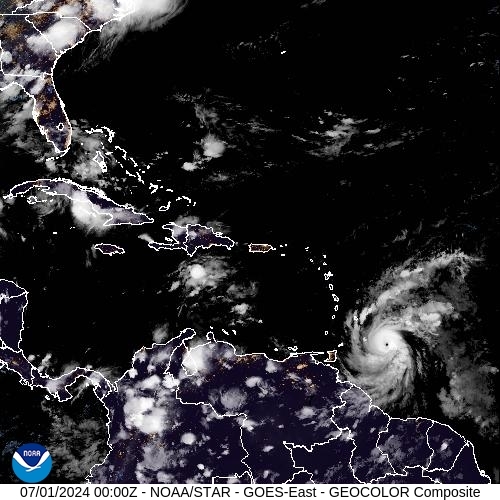 Satellite - Lesser Antilles - Sun 30 Jun 21:00 EDT