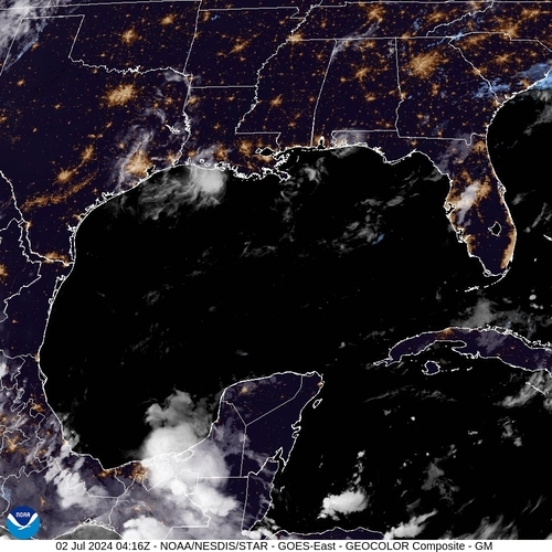 Satellite - Yucatan Strait - Tue 02 Jul 01:16 EDT