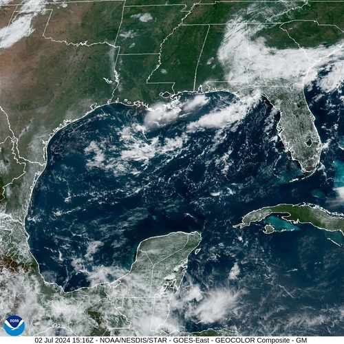Satellite - Yucatan Strait - Tue 02 Jul 12:16 EDT