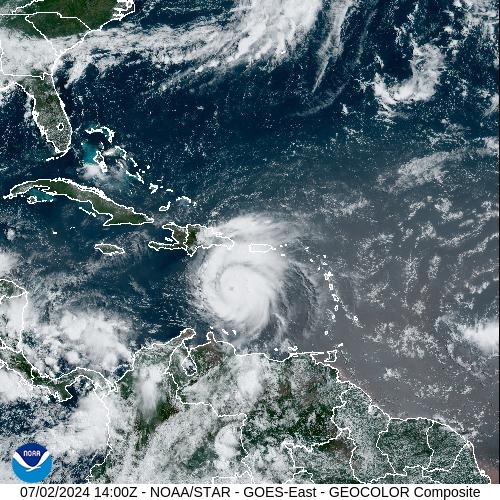 Satellite - Lesser Antilles - Tue 02 Jul 11:00 EDT