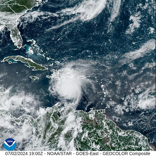 Satellite - Lesser Antilles - Tue 02 Jul 16:00 EDT