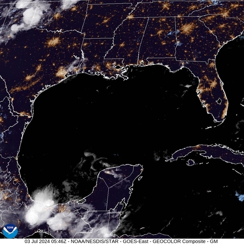 Satellite - Gulf of Mexico - Wed 03 Jul 02:46 EDT