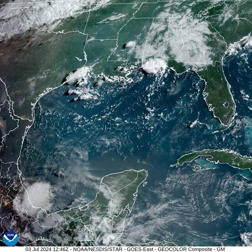 Satellite - Gulf of Honduras - Wed 03 Jul 09:46 EDT